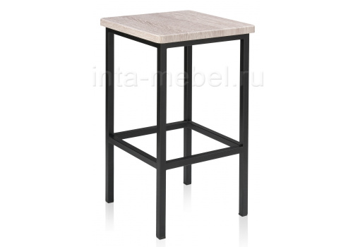 Барный стул Лофт филадельфия грей / черный матовый. Фото №1