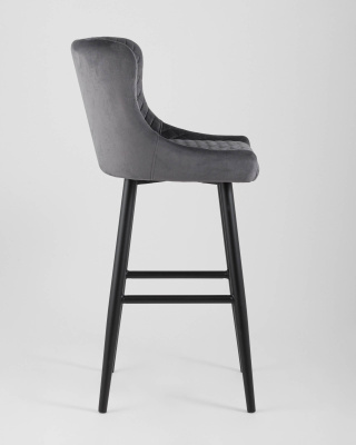 Стул барный Ститч велюр серый. Фото №4