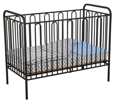 Кроватка Polini Kids Vintage 110, черный. Фото №3