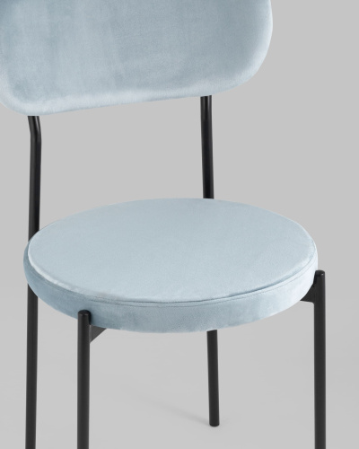 Стул Барбара велюр серо-голубой. Фото №9