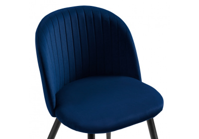 Стул Gabi 1 dark blue / black фото Стул Gabi 1 dark blue / black. Фото №4