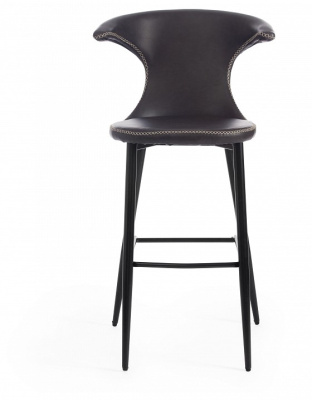 Стул барный FLAIR BAR (mod. 9018) экокожа/металл, 60 х 56 х 106 см , серый 22/черный  (поставляется по 2 шт). Фото №2