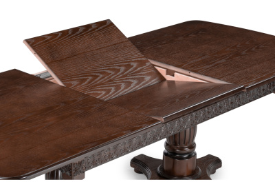 Стол деревянный Морнит 180(240)х100 орех темный / орех. Фото