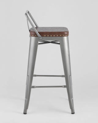 Стул полубарный TOLIX SOFT серебристый. Фото