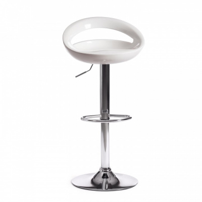 Стул барный VIKA (mod. KY806) металл/пластик, 46*40*77-98 см, белый/хром (поставляется по 2 шт). Фото №2